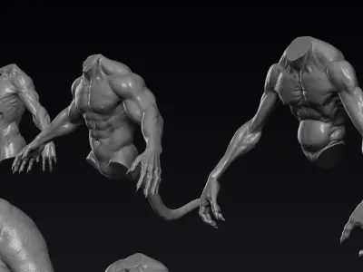 Creature Upper Body Part 1 3D model