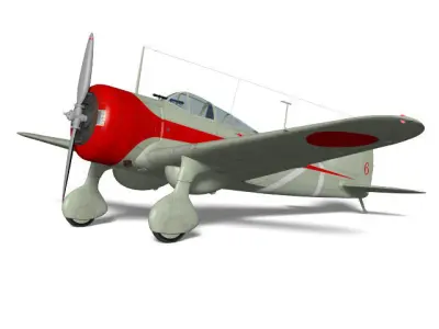Nakajima Ki27 Nate Otsu 3D model