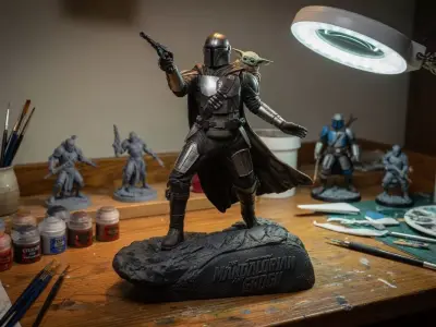 mandalorian and grogu 3D print model