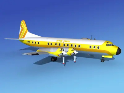 Lockheed L-188 Electra HP Air Sun 3D model