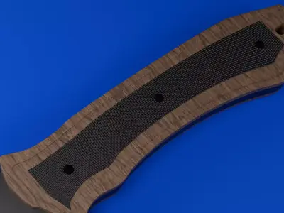 Sharpe and nice knife  Low-poly 3D model