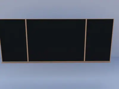 Simple School Blackboard Free 3D model