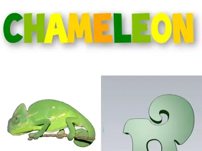 Wonderful Chameleon Home Decoration And Toy 3D model