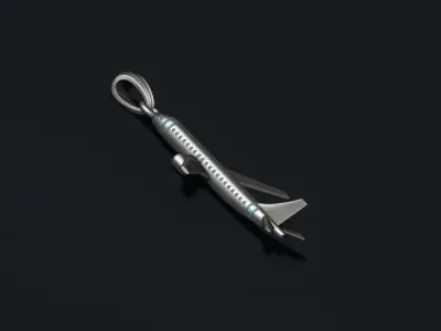 Airplane pendant 3D print model