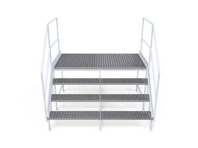 STEEL GRILL PLATFORM 3D model