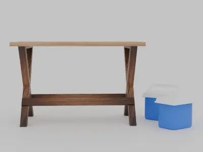 Camping Table 3D model