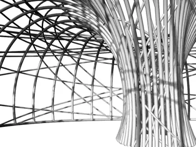 Bird Nest Pavilion 3D model