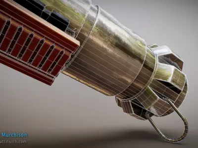 Screen Accurate RotJ Lukes Lightsaber Hilt Low-poly 3D model