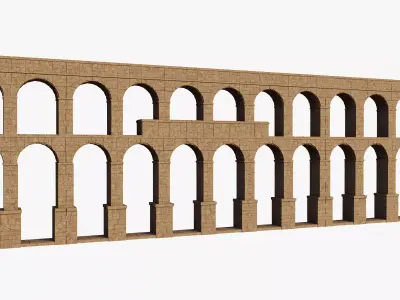 Aqueduct of Segovia Spain 3D model