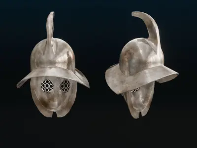 Conquistador Helmet - medieval helmet - Historical Helmet Low-poly 3D model