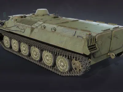 MT-LB Armored Tracked Vehicle 3D model
