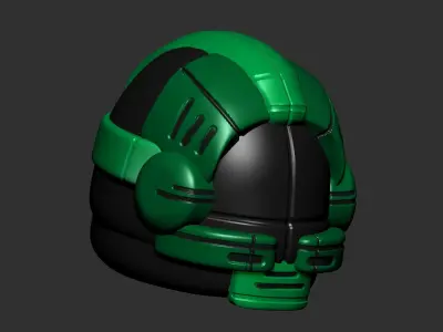 helmet high poly sculpt 3d printable  3D model 182