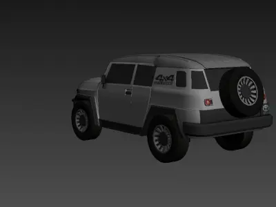 Toyota arazi 4x4 Low-poly 3D model