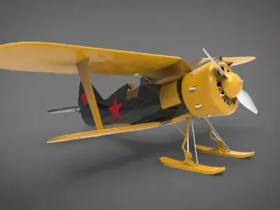 Polikarpov I-153 Aircraft  3D model