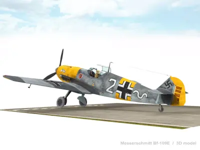 Messerschmitt Bf-109E 3D model