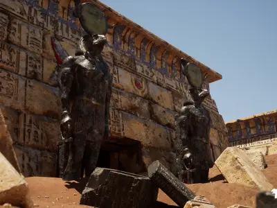 The Grand Egyptian Temple Environment Low-poly 3D model