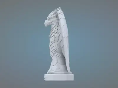High-Detail Hard Surface Eagle Sculpture PM-51 3D print model
