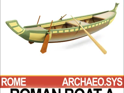 Ancient Roman Boat A 3D model