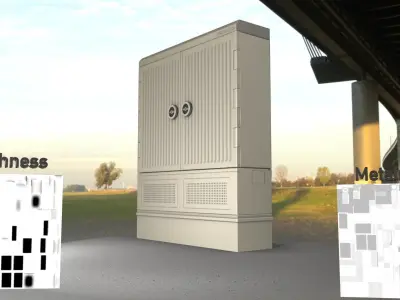 Electrical Distribution Cabinet 149 Low-poly 3D model