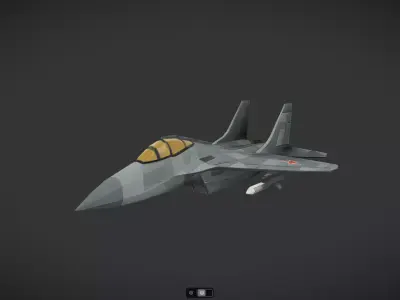 Spacecraft Jet aircraft plane 3dmodel 16 3D model