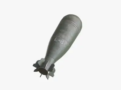 Mortarshell bomb Free 3D model