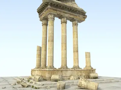 Ancient Greek Ruin Temple 3D model