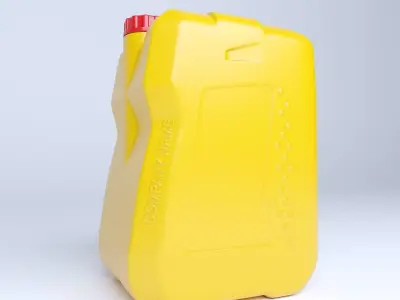 Plastic fuel canister Low-poly 3D model