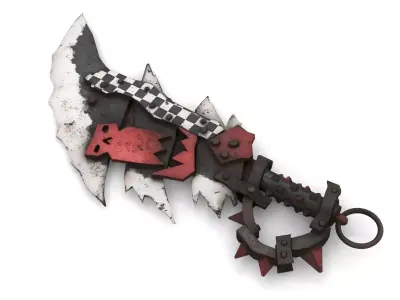 Orc Battle Axe 3 Low-poly 3D model