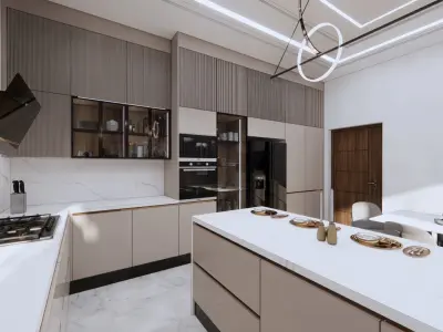 big 2 gloss kitchen Free 3D model