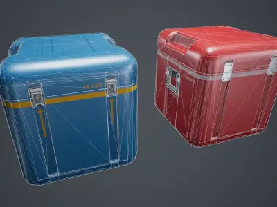 Animated Military Case 09 Low-poly 3D model