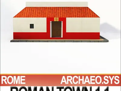 Roman Town House 1 1 Low Poly 3D model