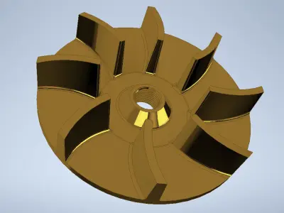 impeller for water pump 3D model