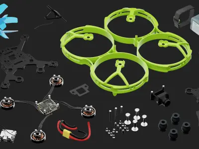 FPV drone 3D model