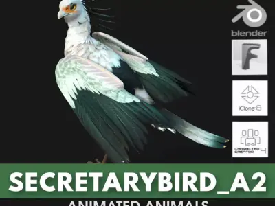 SecretaryBird A2 3D model