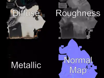 Elegant Magpie Bird model pack Low-poly 3D model