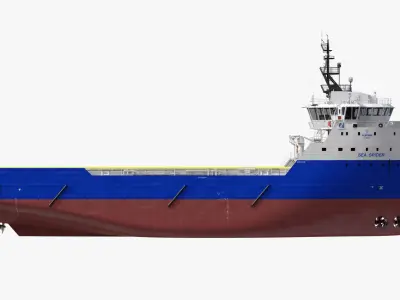 Ulstein PX105 Sea Spider Platform Supply Vessel 3D model