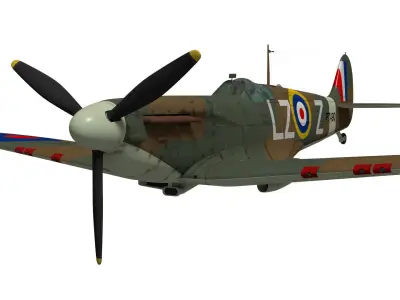 Supermarine Spitfire Mk-IIa 3D model