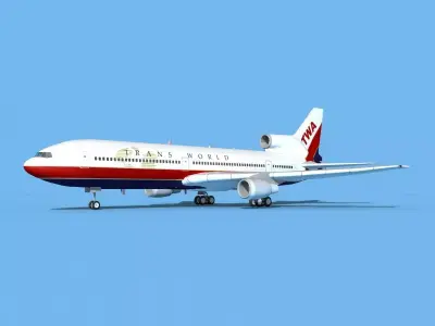Lockheed L1011 Trans World 3 3D model