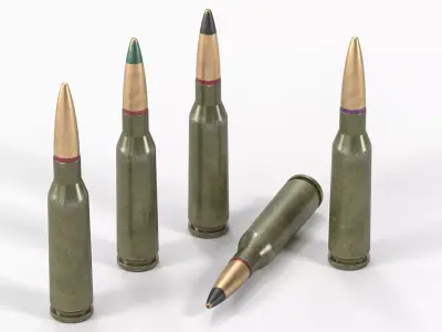 Soviet or Russian Cartridges 5-45x39 3D model