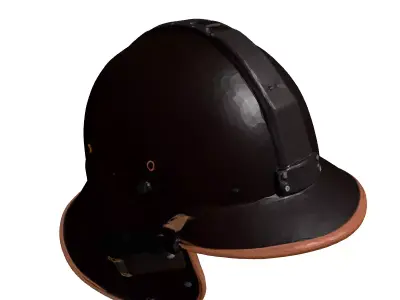 Dented Steel Helmet 3D Model 3D model