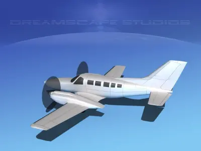 Cessna 402 Businessliner SS Low-poly 3D model