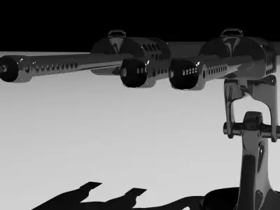 Random automated gun most stupid design ever Free 3D model