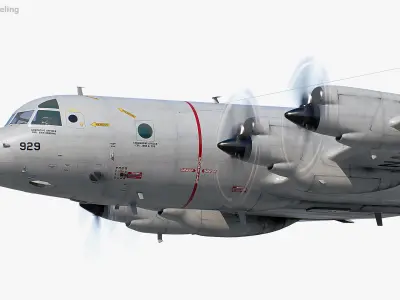 P-3 Orion Low-poly 3D model