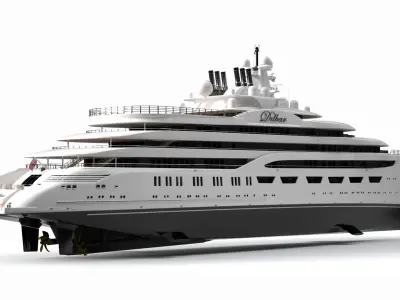 Dilbar Luxury Yacht Dynamic Simulation 3D model