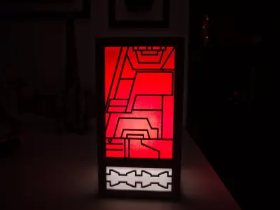 Japan-Style Squadron Hero Line Art Lamp 3D print model