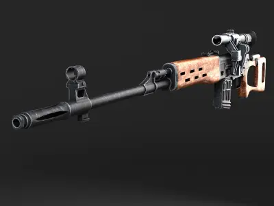 SWD Dragunov sniper rifle 3D model