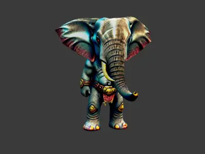 Elephantman Low-poly 3D model