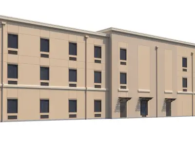 Commercial Building-026 Comfort Inn and Suites Hotel 3D model