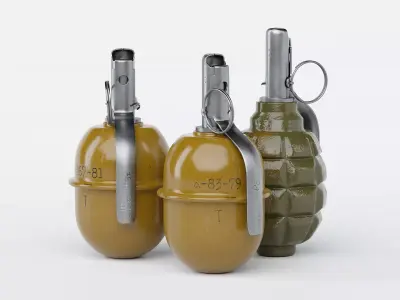 Grenade Pack - RGD-5 and F1 3D model