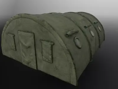 Military Camp - Low Poly - Game Ready Low-poly 3D model